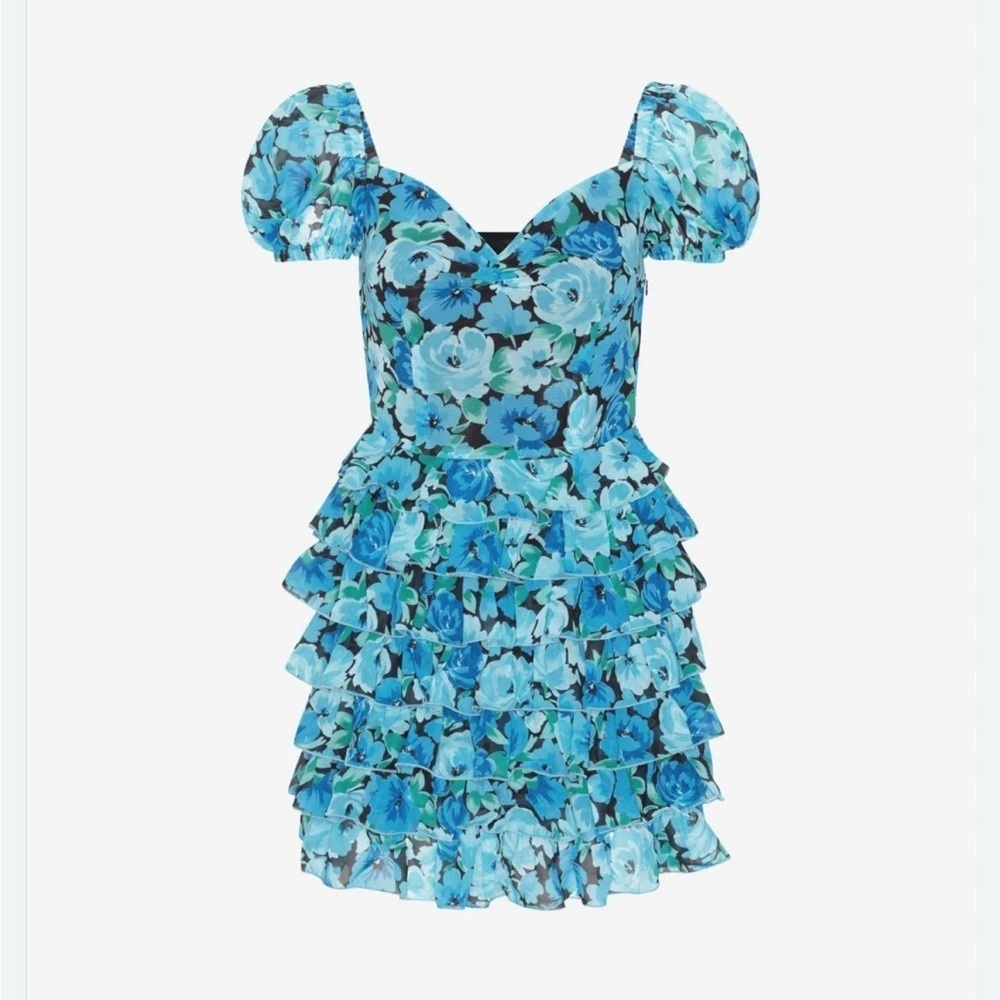 ROTATE Ruffle Puff Sleeve Mini Dress Size 38/US 8 NWT - Picture 3 of 9